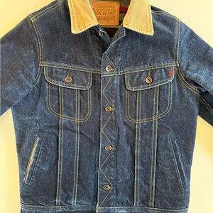 IRON HEART IH-101J-SR 18OZ SELVEDGE DENIM STORM RIDER JACKET - INDIGO - LEE
